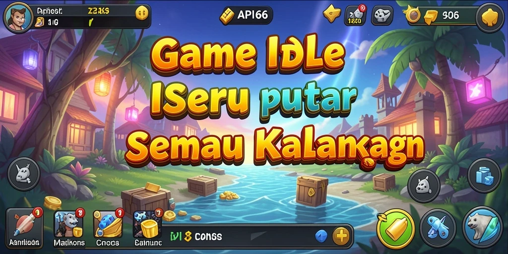 Tangkapan layar menunjukkan gameplay seru dari API66 dengan elemen Idle yang menarik.
