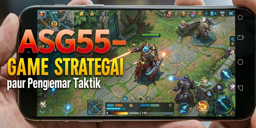 Screenshot gameplay ASG55 yang menampilkan pertempuran strategis yang mendalam.
