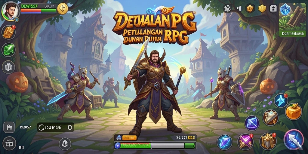 Screenshot gameplay DEWI567 yang menampilkan aksi pertarungan seru di dunia RPG.