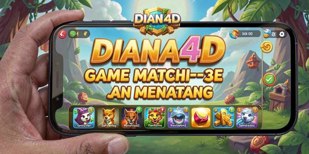 Screenshot utama DIANA4D menampilkan gameplay mencocokkan item yang seru.