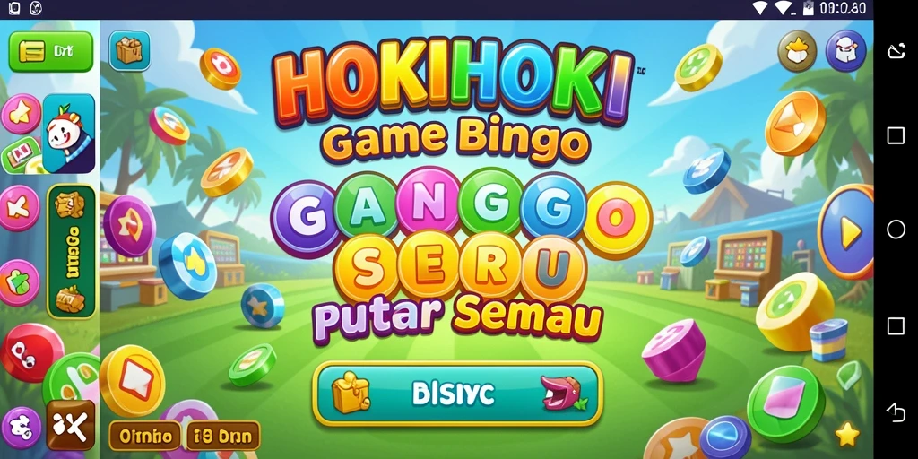 Tangkapan layar HOKIHOKI menampilkan gameplay yang seru dalam Bingo.