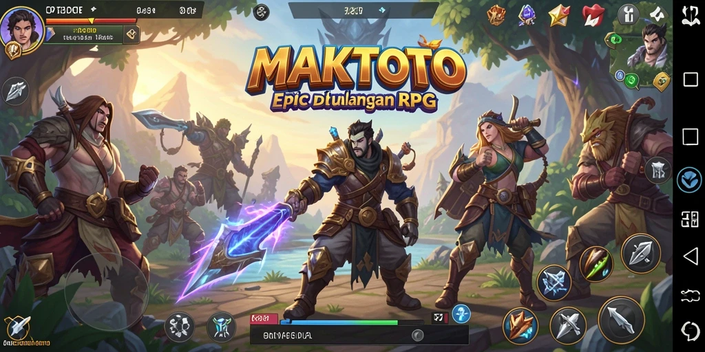 Tampilan gameplay seru dari MAKTOTO dalam dunia RPG.
