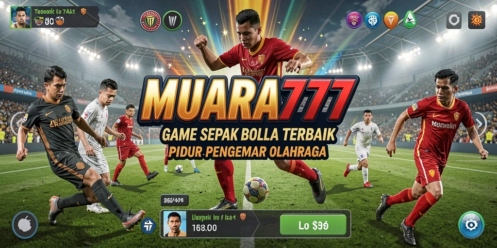 Tampilan menarik gameplay <strong>MUARA777</strong> yang mendebarkan di lapangan sepak bola.