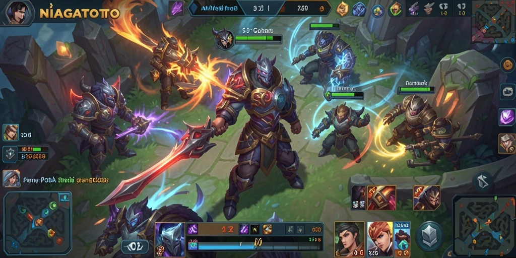 Screenshot gameplay <strong>NIAGATOTO</strong> yang menunjukkan aksi seru di arena.
