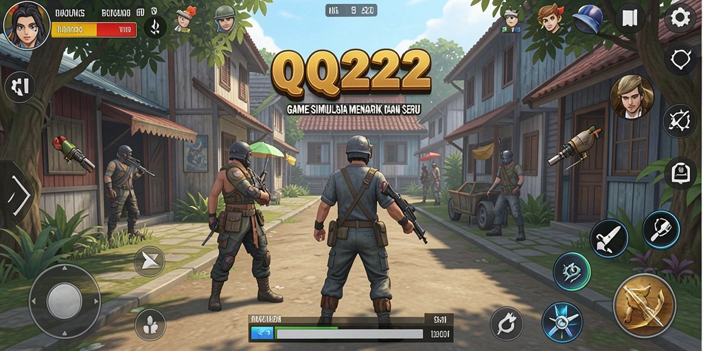 Screenshot gameplay QQ222 menampilkan dunia simulasi yang menarik.