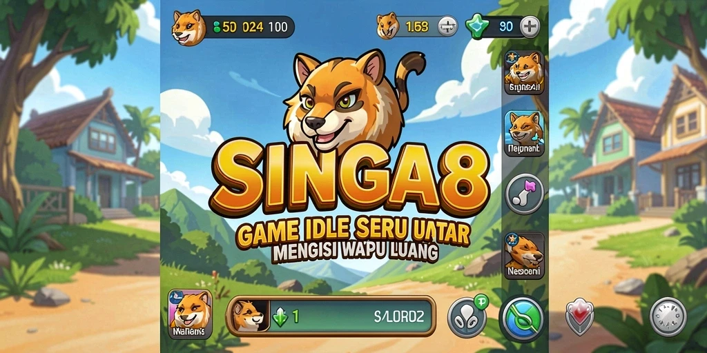 Tampilan gameplay SINGA8 yang menarik dan penuh warna.